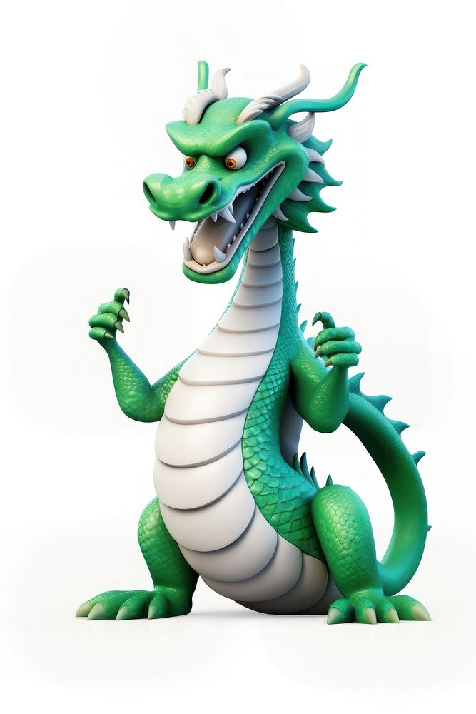 Chinese Dragon dragon reptile animal. AI generated Image by rawpixel.