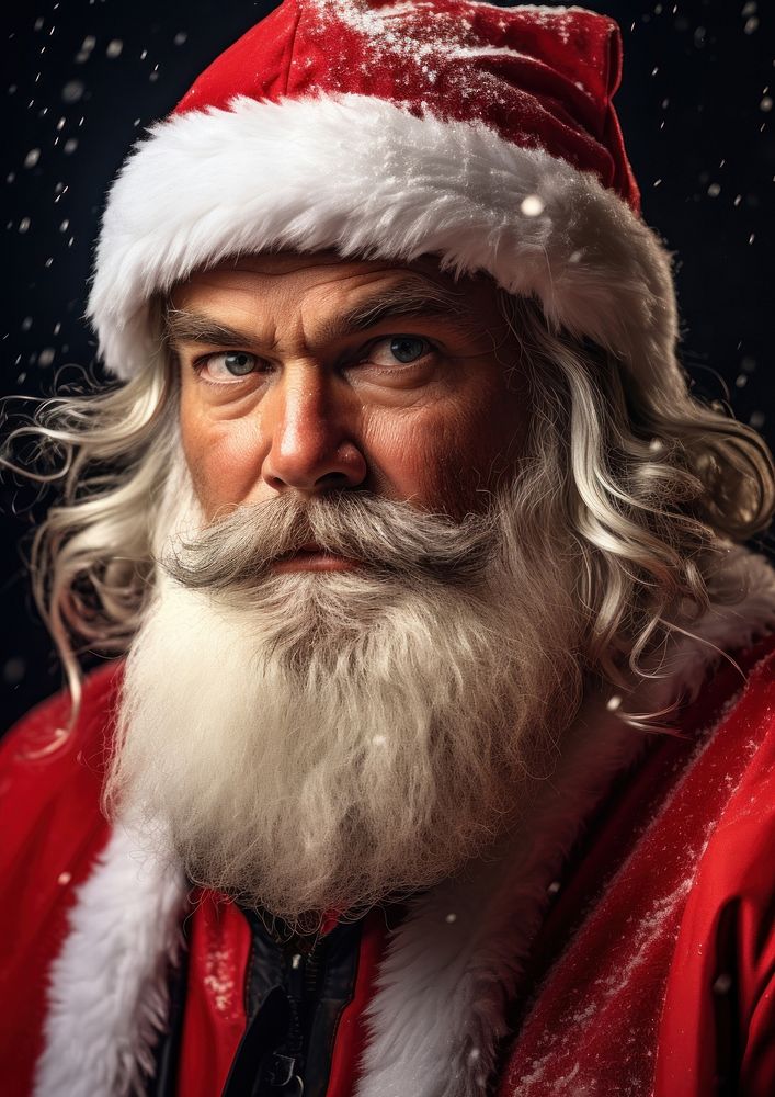 Christmas beard adult red. AI generated Image by rawpixel.
