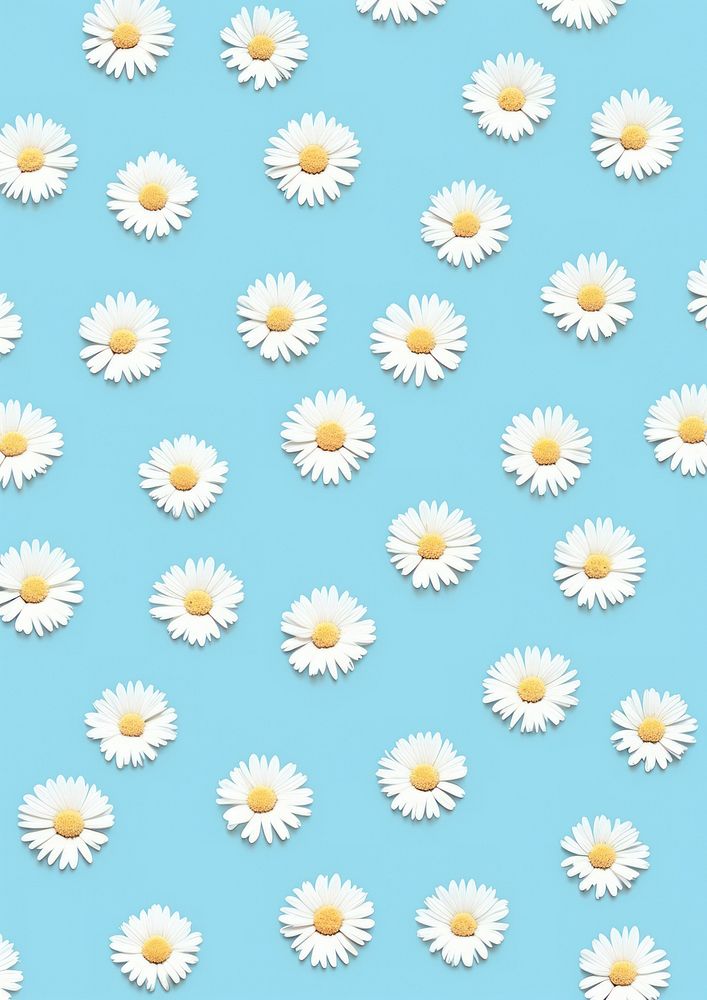 Flower daisy backgrounds pattern. AI generated Image by rawpixel.