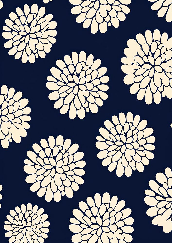 Cream flower pattern backgrounds wallpaper. AI generated Image by rawpixel.