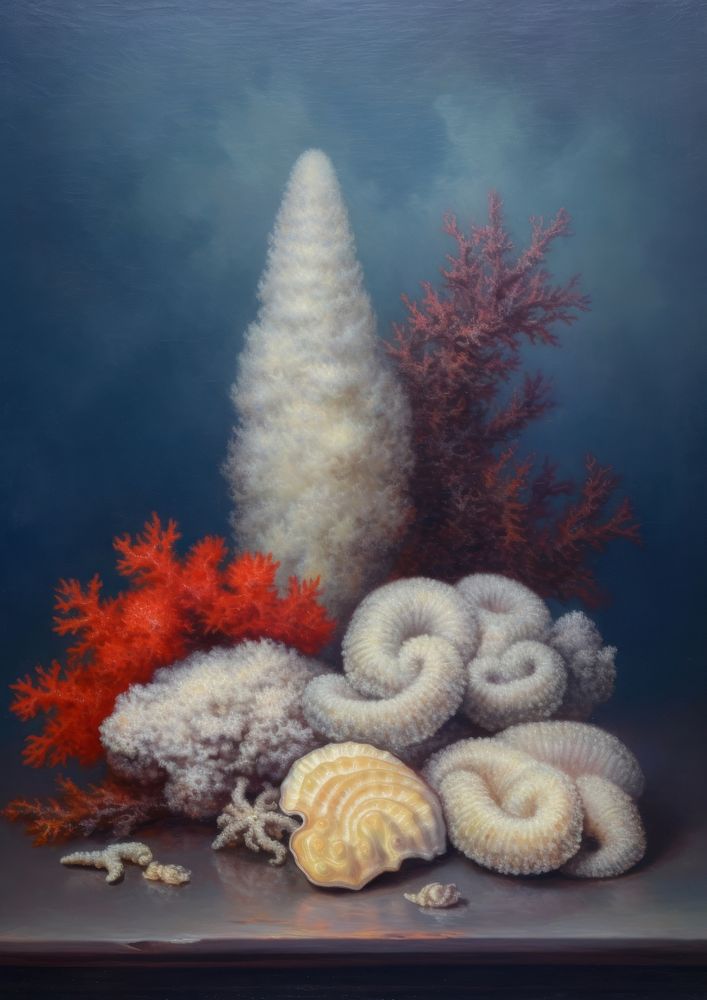 A coral painting art nature. 