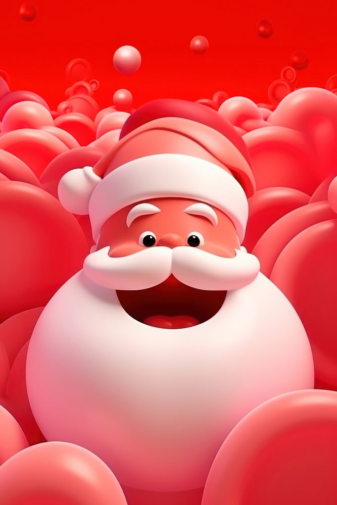 Santa christmas cartoon red. AI generated Image by rawpixel.