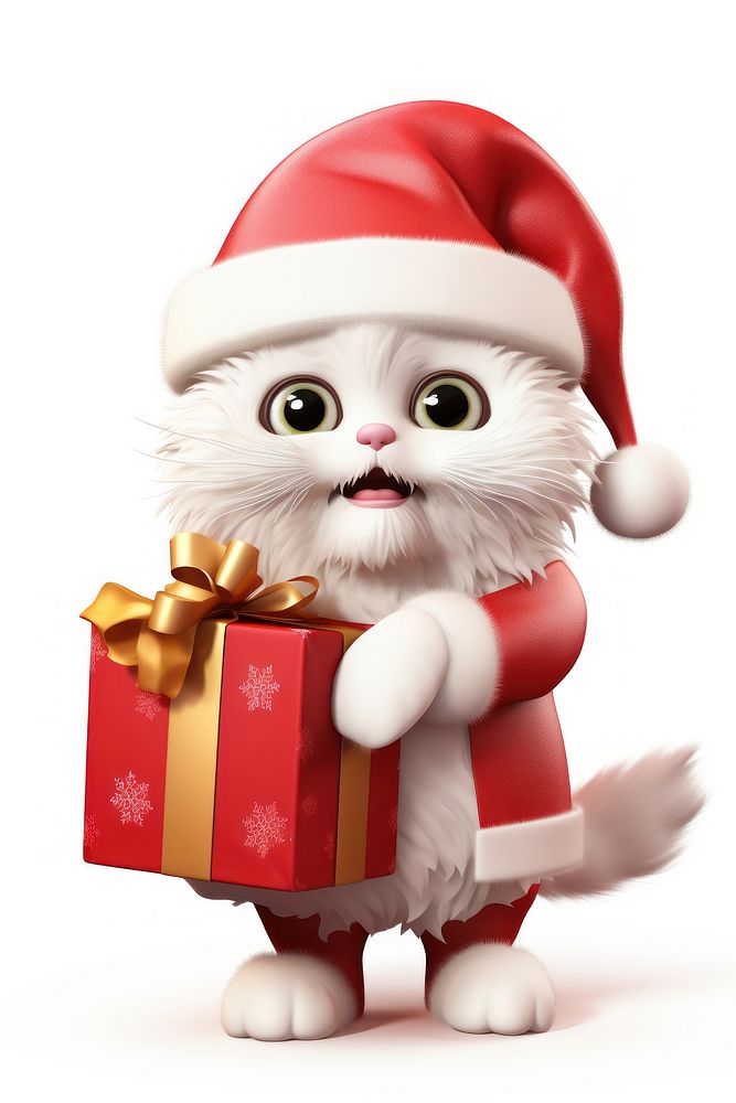 Santa cat gift red representation. AI generated Image by rawpixel.
