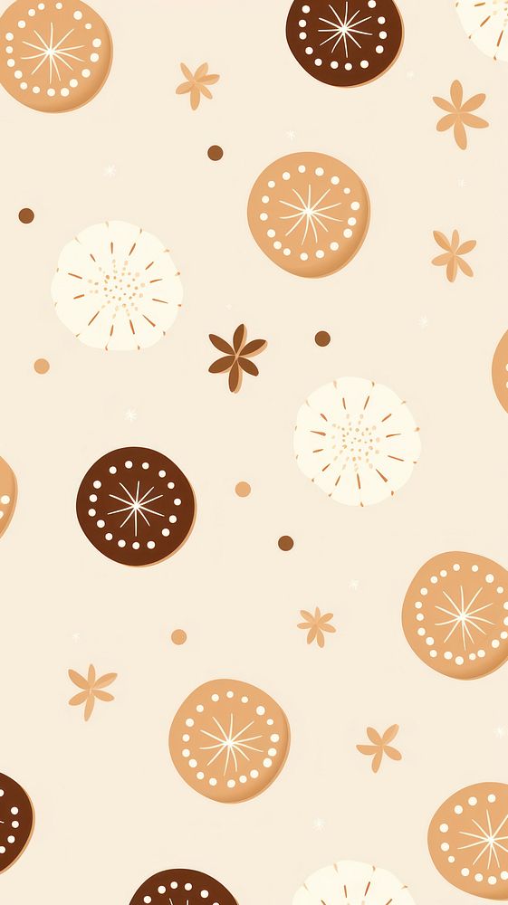 Christmas cookies wallpaper pattern brown food. AI generated Image by rawpixel.