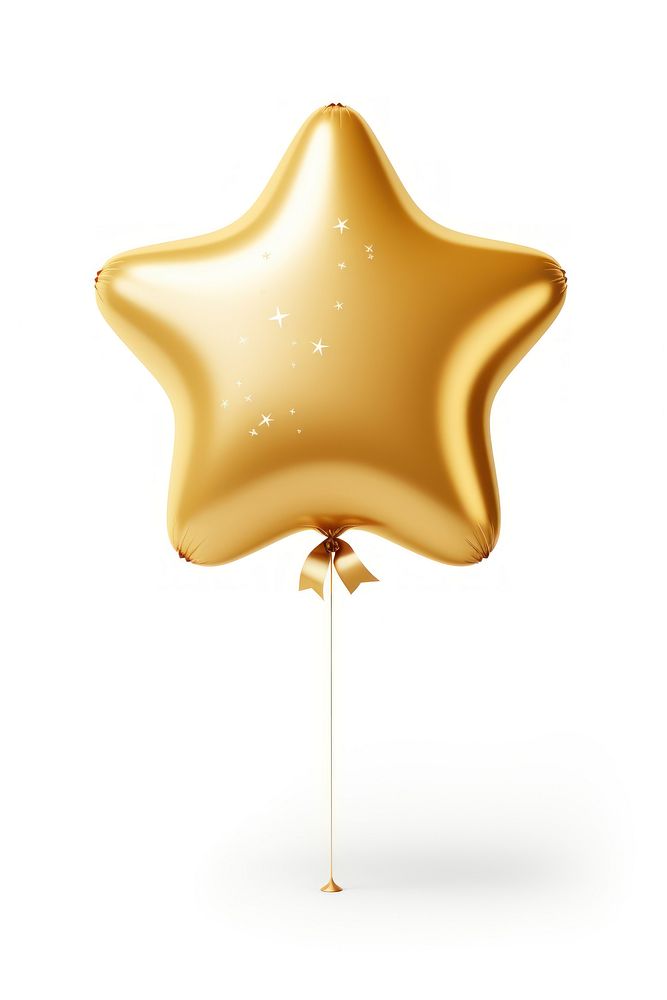A star balloon gold white background confectionery. AI generated Image by rawpixel.