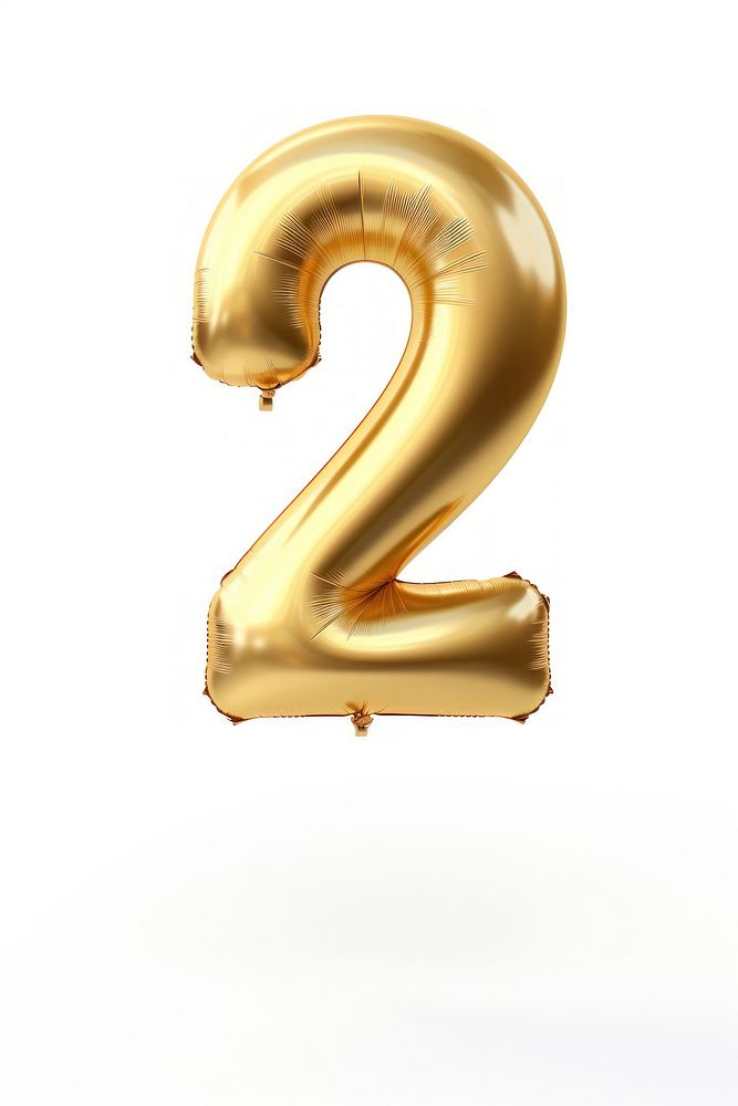 Balloon number gold text. AI generated Image by rawpixel.