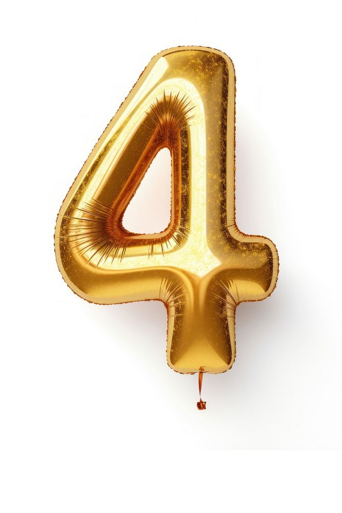 Balloon number text gold. AI generated Image by rawpixel.