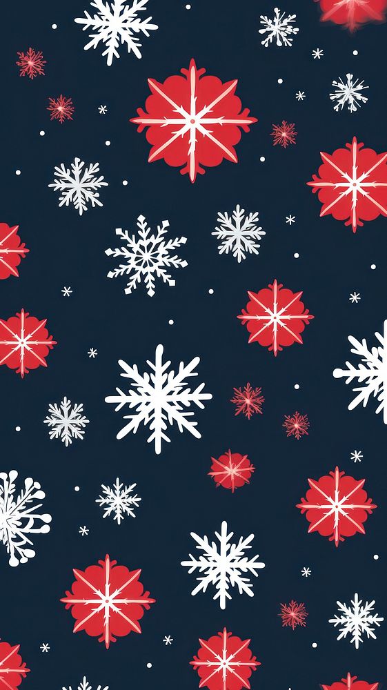 Christmas snowflakes patterned mobile wallpaper christmas backgrounds celebration. AI generated Image by rawpixel.