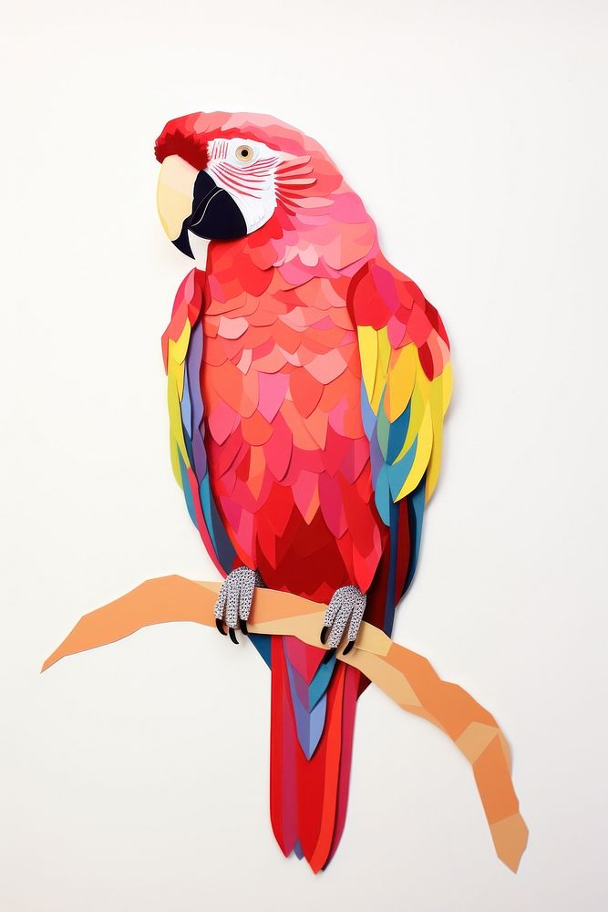 Parrot animal bird white background. AI generated Image by rawpixel.