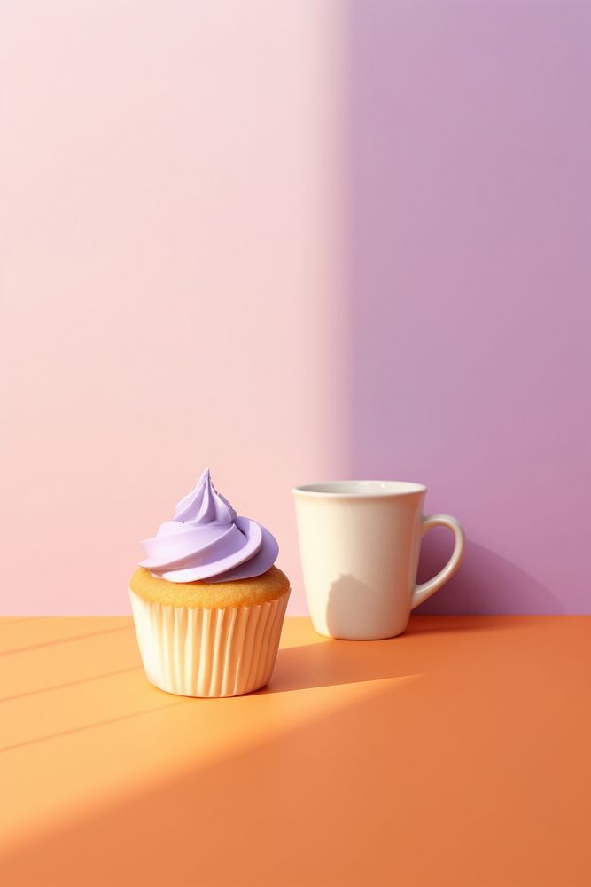 Dessert cupcake icing cream. AI generated Image by rawpixel.