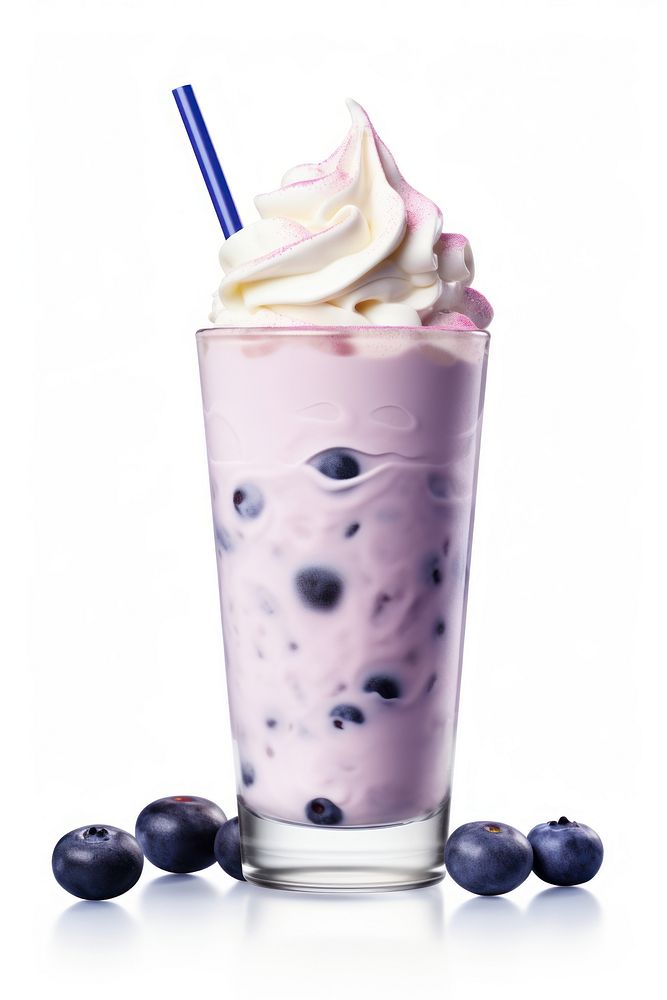 Milkshake blueberry smoothie dessert. AI generated Image by rawpixel.
