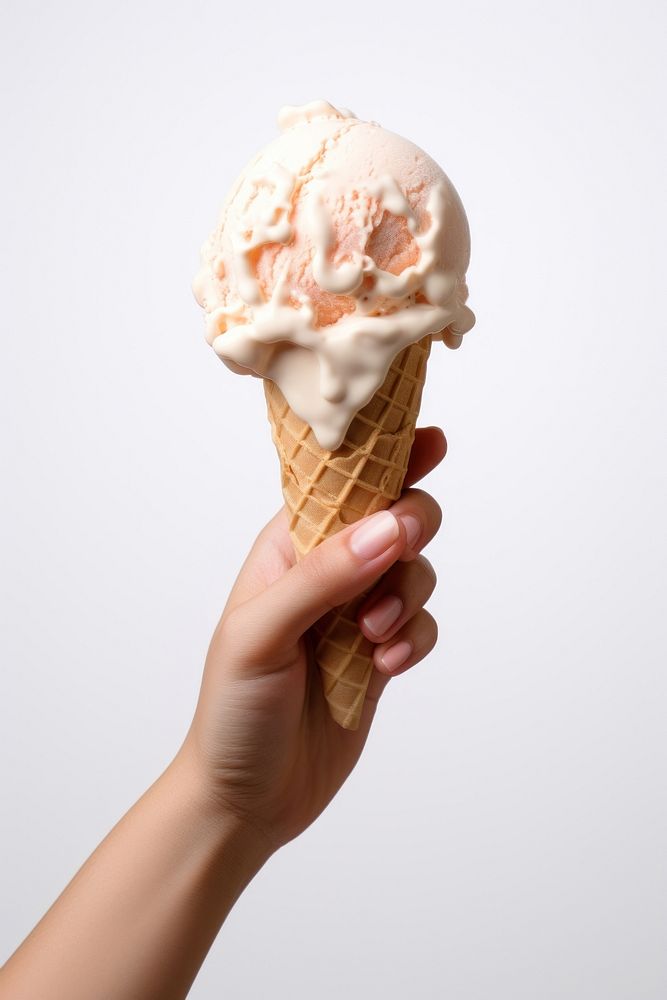 Summer ice cream dessert holding melting. AI generated Image by rawpixel.