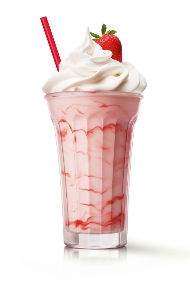 Milkshake cream strawberry smoothie. AI generated Image by rawpixel.