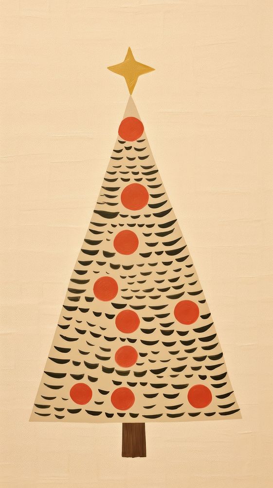 Christmas tree pattern drawing art. AI generated Image by rawpixel.