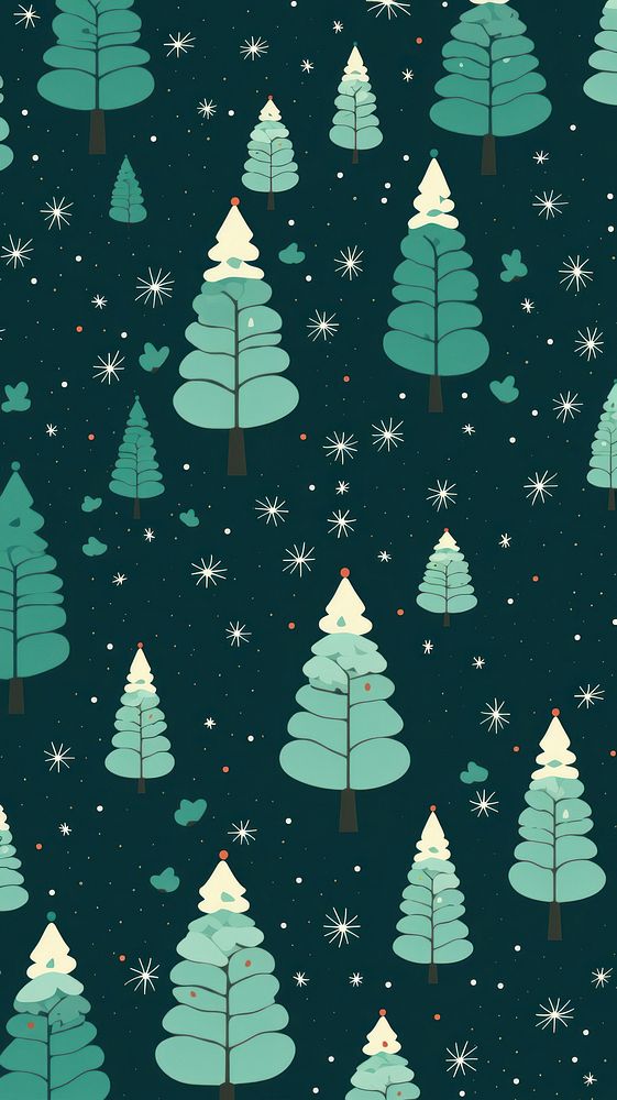 Green christmas wallpaper pattern outdoors nature. AI generated Image by rawpixel.
