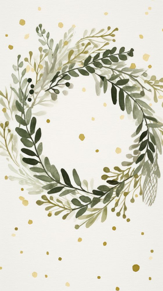 Christmas wreath background backgrounds pattern plant. AI generated Image by rawpixel.