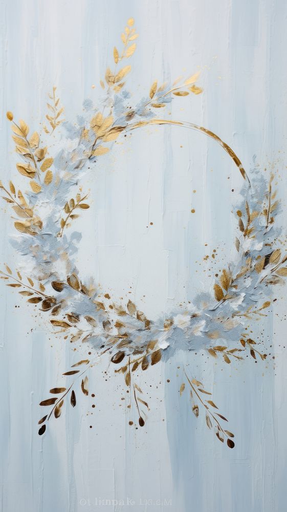 Christmas wreath backgrounds painting pattern. AI generated Image by rawpixel.