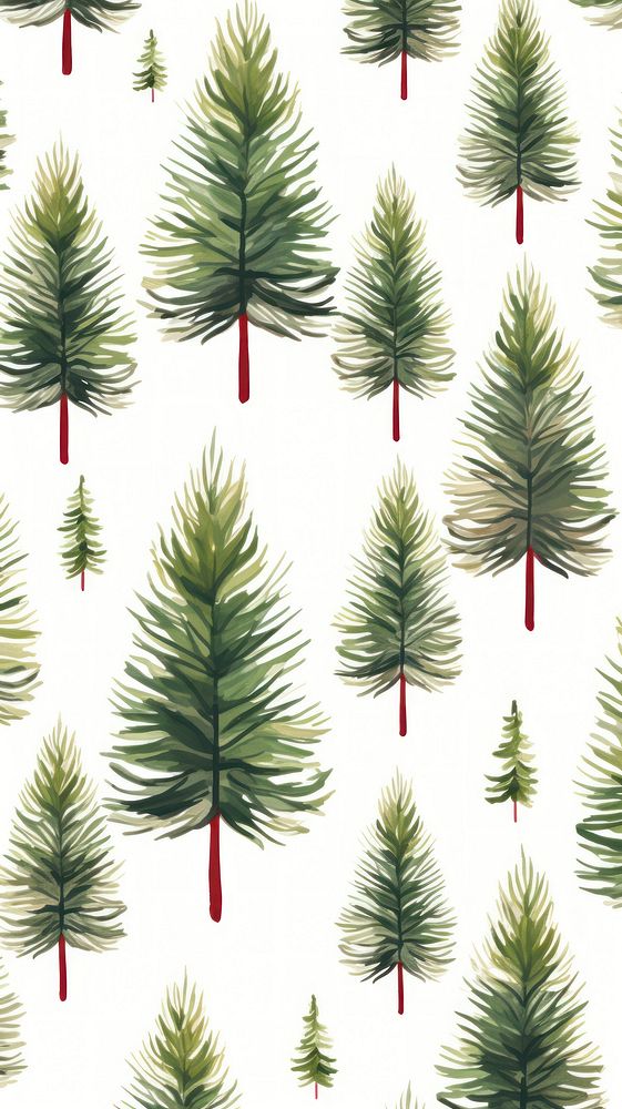 Christmas tree pattern wallpaper christmas plant pine. AI generated Image by rawpixel.