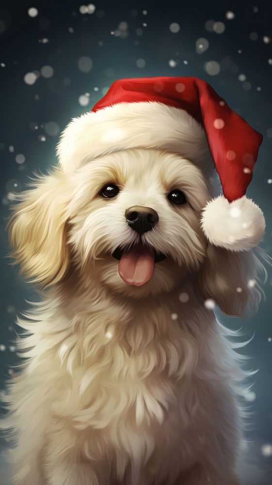 Christmas dog wallpaper christmas portrait mammal. 