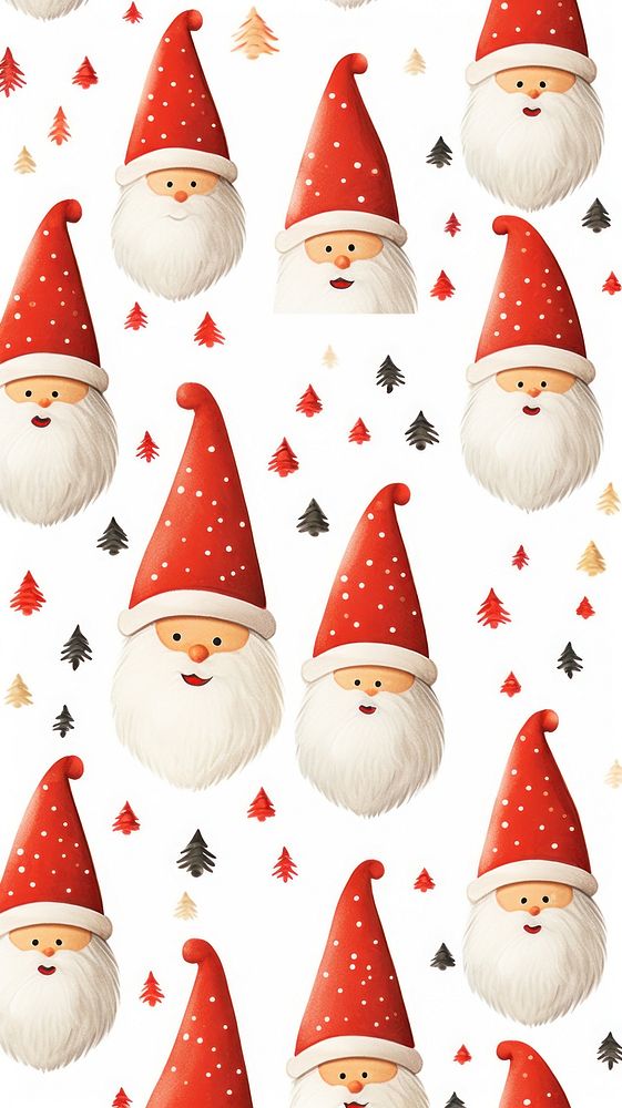 Santa claus pattern wallpaper snowman celebration backgrounds. AI generated Image by rawpixel.