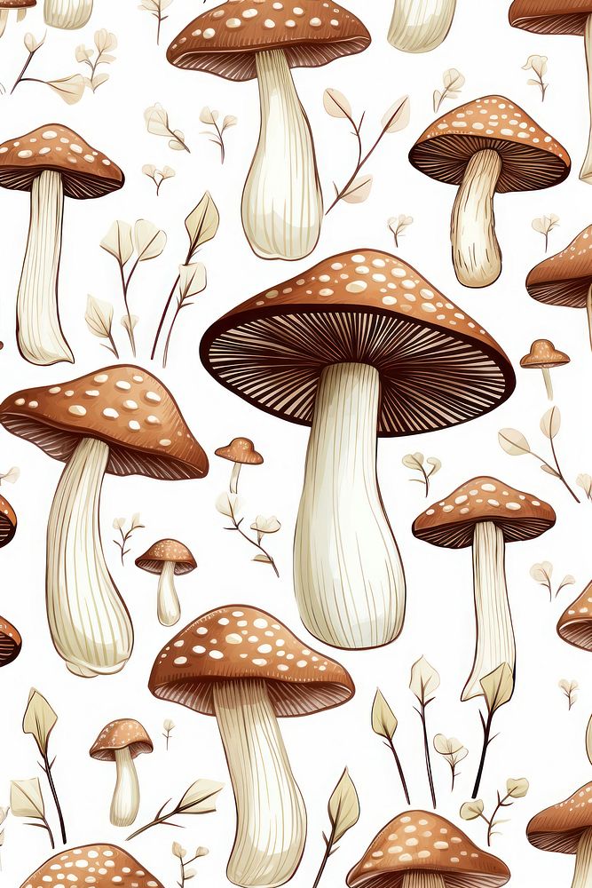 Cute wallpaper mushroom backgrounds fungus. AI generated Image by rawpixel.