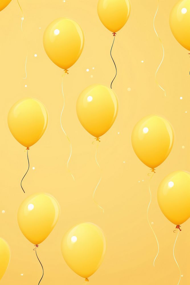 Cute wallpaper balloon yellow backgrounds. AI generated Image by rawpixel.