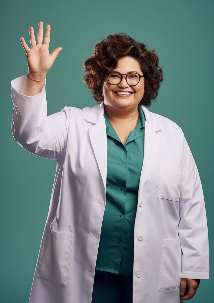 Chubby female doctor portrait glasses accessories. AI generated Image by rawpixel.
