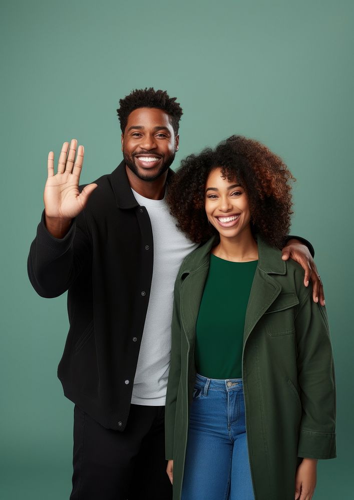 Black couple portrait adult togetherness. AI generated Image by rawpixel.