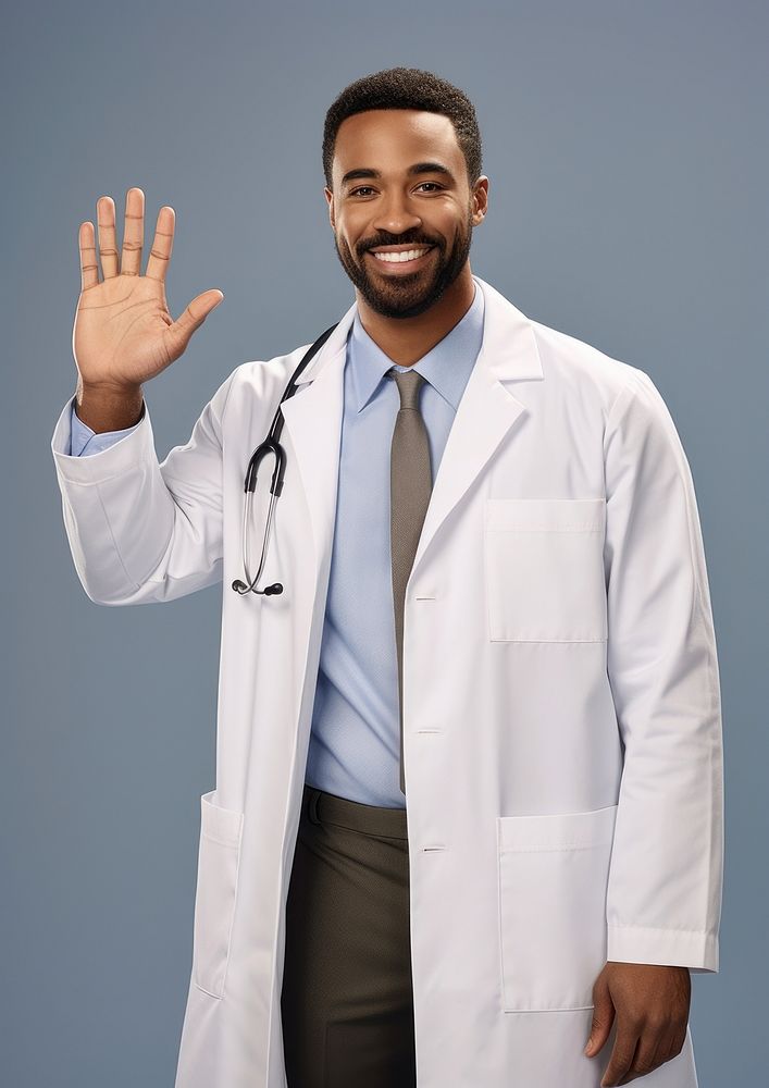 African american male doctor portrait stethoscope technology. AI generated Image by rawpixel.