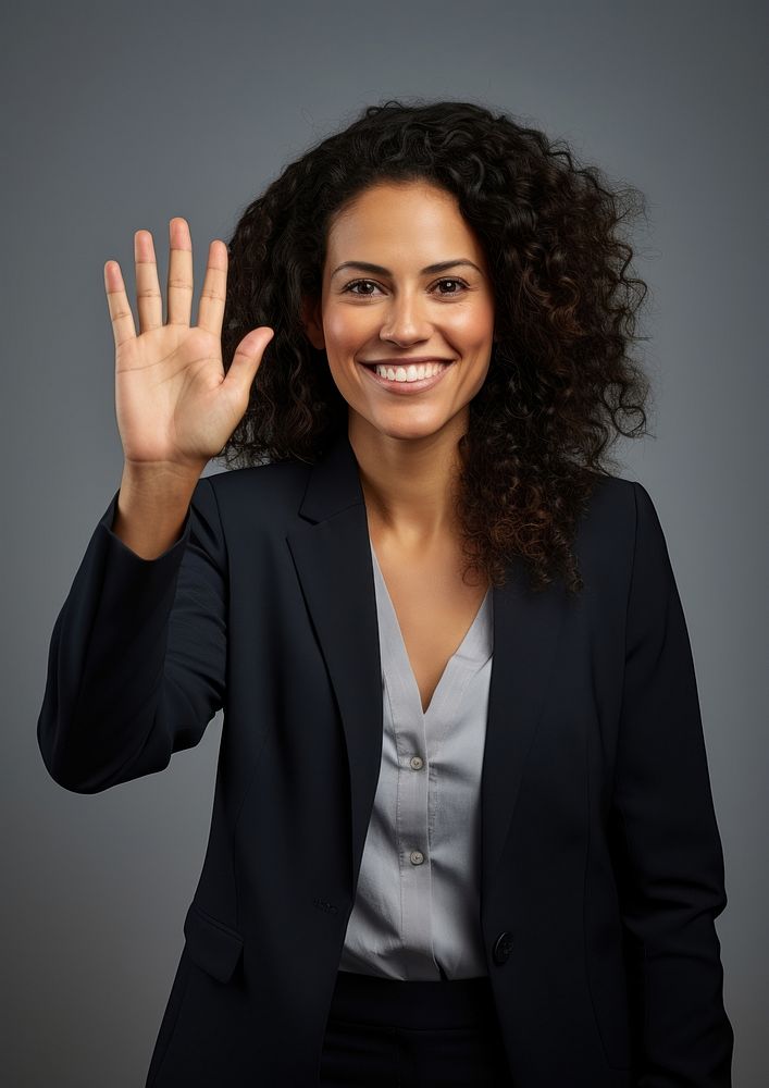 Mixed raced 40 years old woman portrait smile photo. AI generated Image by rawpixel.