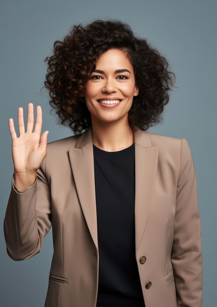 Mixed raced 40 years old woman portrait smile adult. AI generated Image by rawpixel.
