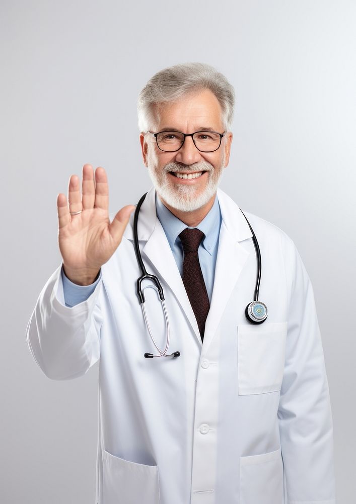 Senior male doctor portrait adult stethoscope. AI generated Image by rawpixel.