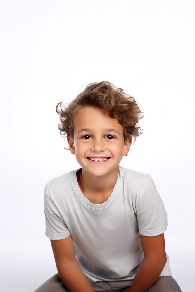 Boy smiling portrait child smile. AI generated Image by rawpixel.