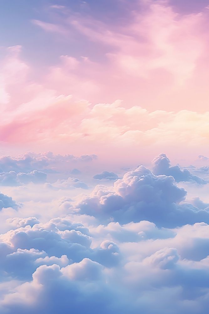 Cute wallpaper cloud sky landscape. AI generated Image by rawpixel.