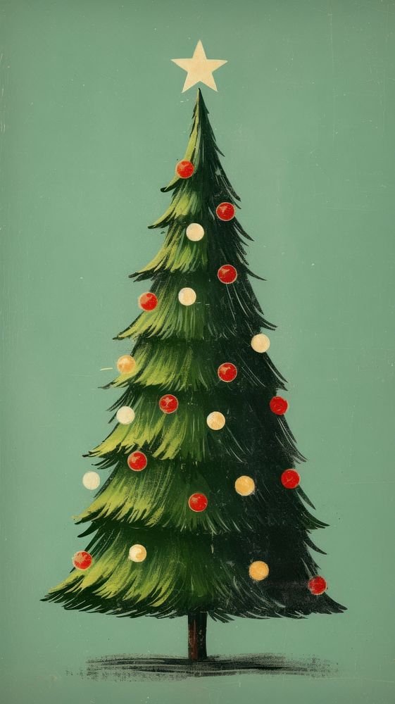 Illustration christmas tree plant. AI generated Image by rawpixel.