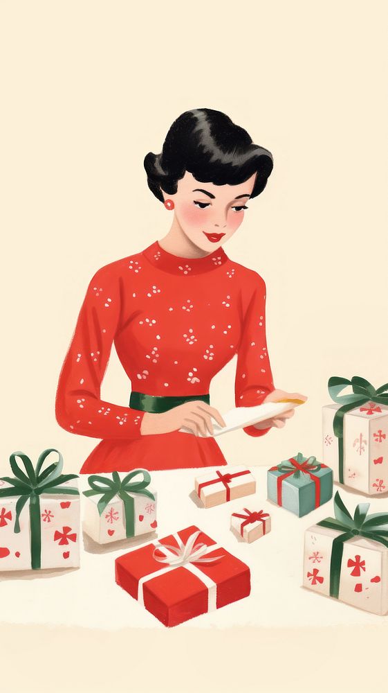 Christmas adult gift celebration. AI generated Image by rawpixel.
