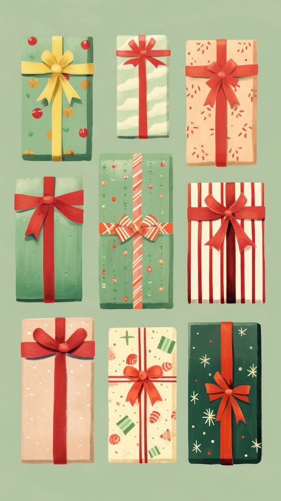 Christmas gift boxes pattern backgrounds christmas green. AI generated Image by rawpixel.
