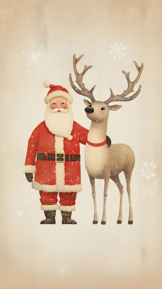 Christmas mammal deer representation. 