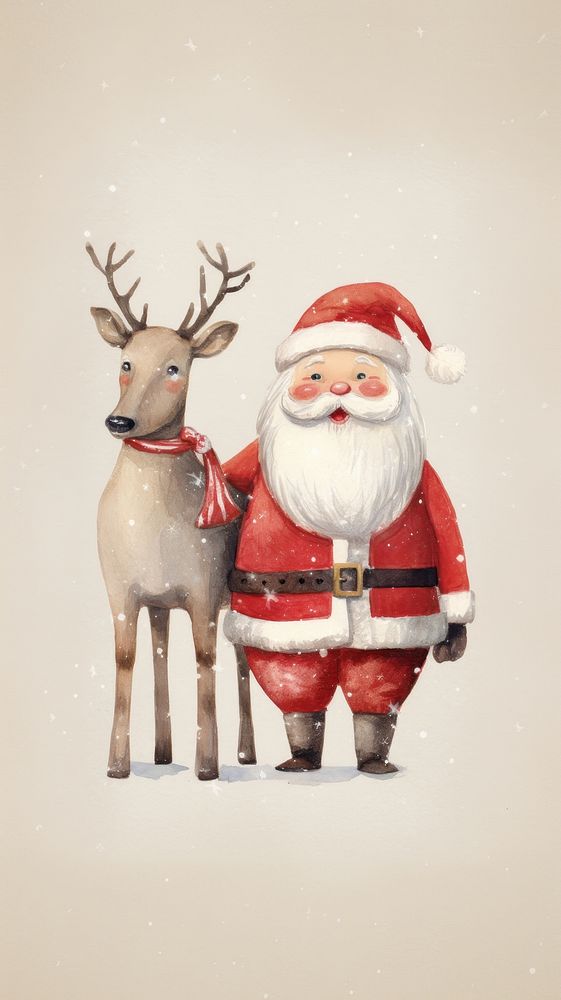 Christmas nature animal mammal. AI generated Image by rawpixel.