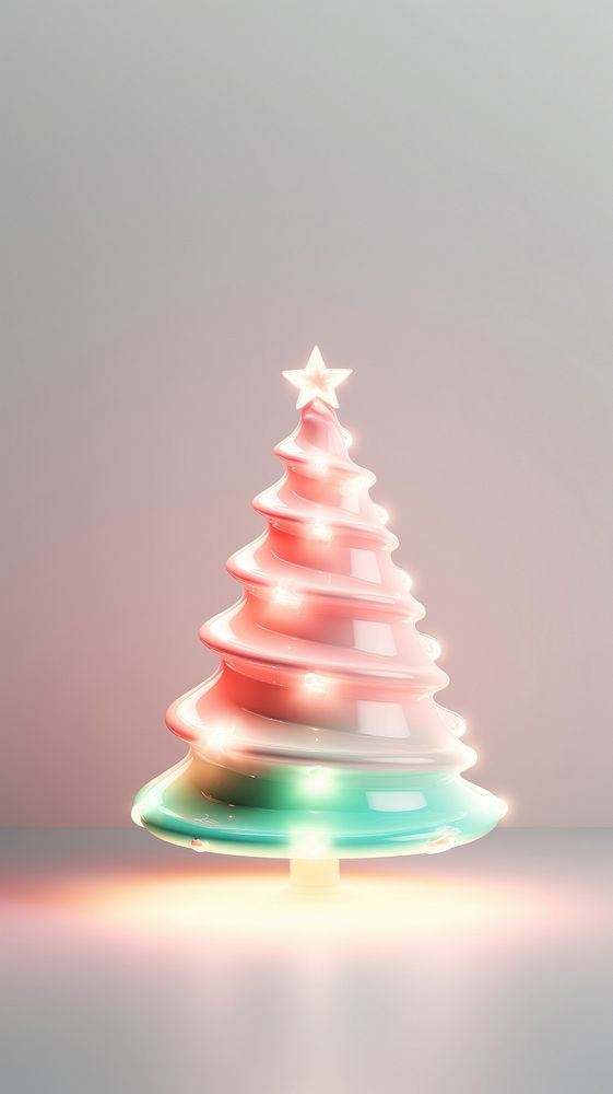 Neon christmas tree icon pink illuminated celebration. AI generated Image by rawpixel.