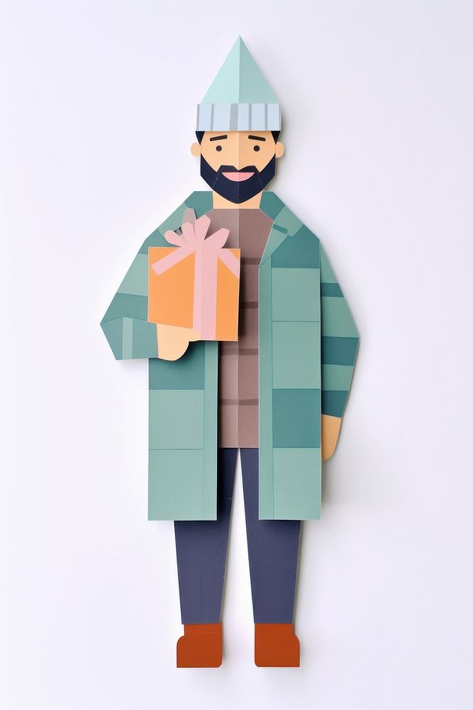 A man smiling holding a gift box representation architecture creativity. AI generated Image by rawpixel.