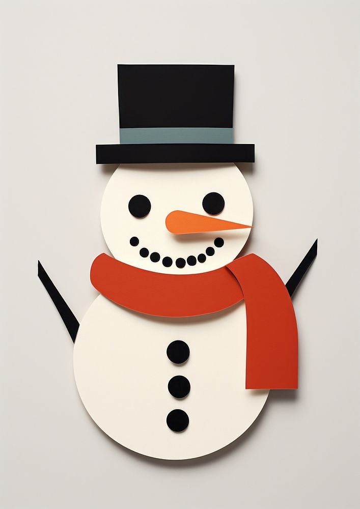 A cute white snowman winter anthropomorphic representation. AI generated Image by rawpixel.