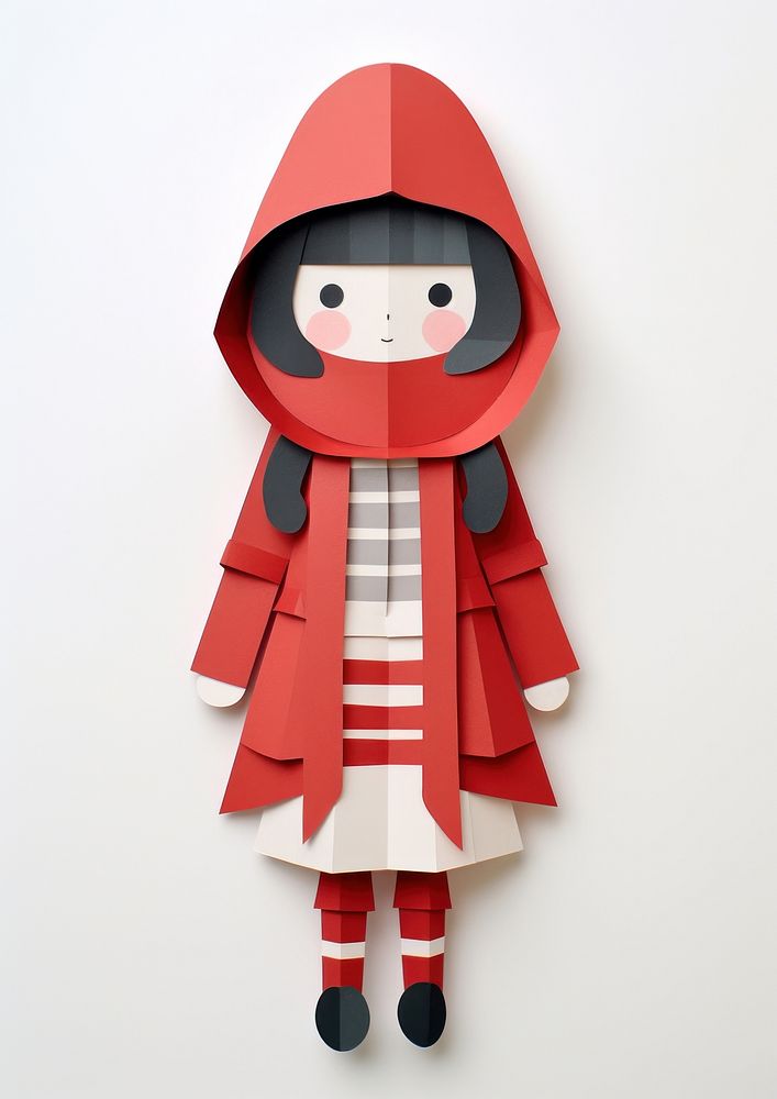 A cute winter girl toy red anthropomorphic. AI generated Image by rawpixel.