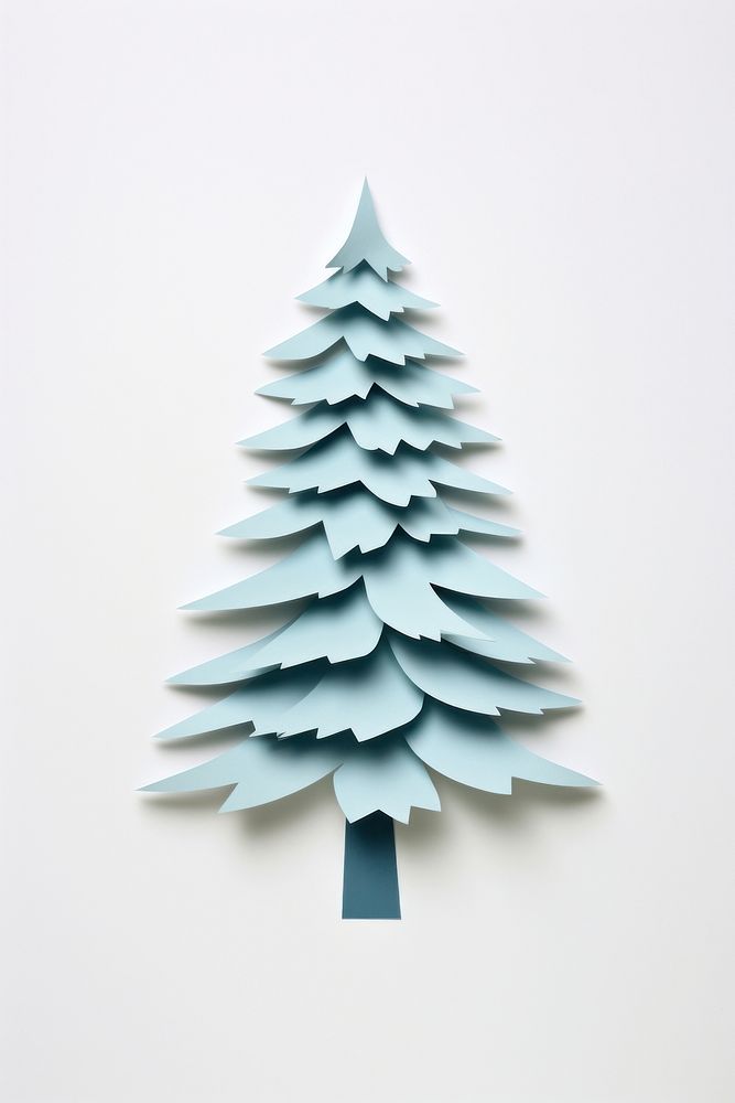 Pine tree christmas paper art. AI generated Image by rawpixel.