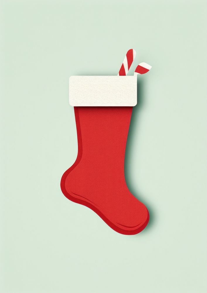 Red Christmas sock christmas gift celebration. AI generated Image by rawpixel.