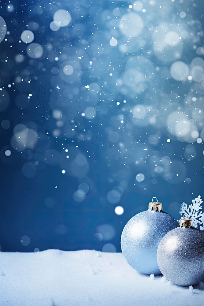 Christmas ornament background christmas snow winter. AI generated Image by rawpixel.