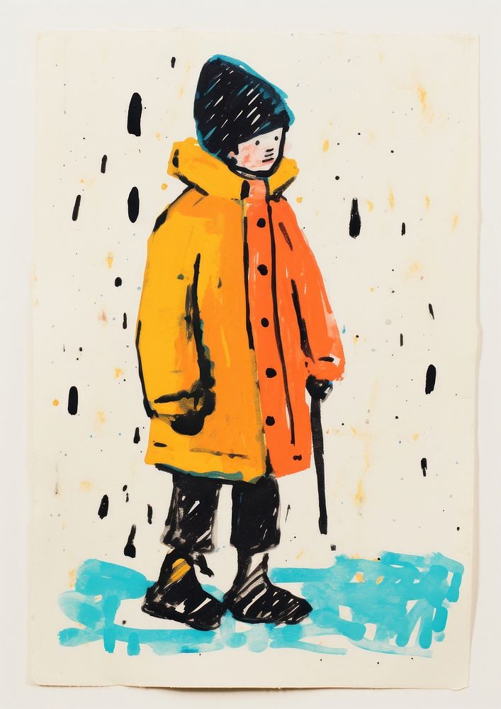 A boy painting winter coat. AI generated Image by rawpixel.
