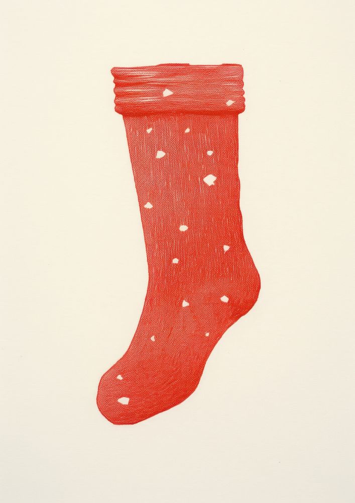 Cute red chirstmas sock pantyhose christmas footwear. AI generated Image by rawpixel.