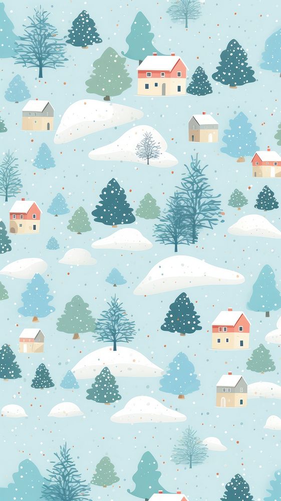 A small house winter tree snow. AI generated Image by rawpixel.