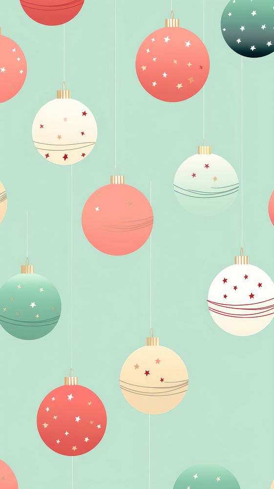 Chirstmas balls pattern backgrounds celebration. AI generated Image by rawpixel.